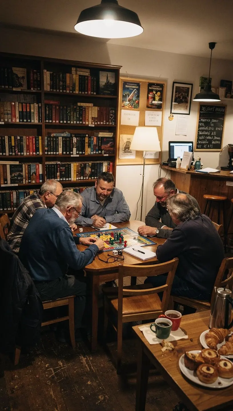 Community members engaging in a board game event
